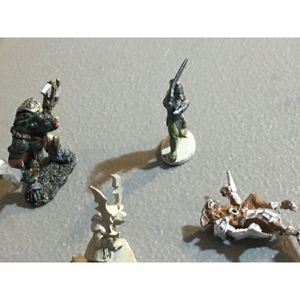 A34021 UNKNOWN METAL MINIATURES MIXED RATMAN ORC WARRIOR TABLETOP RPG