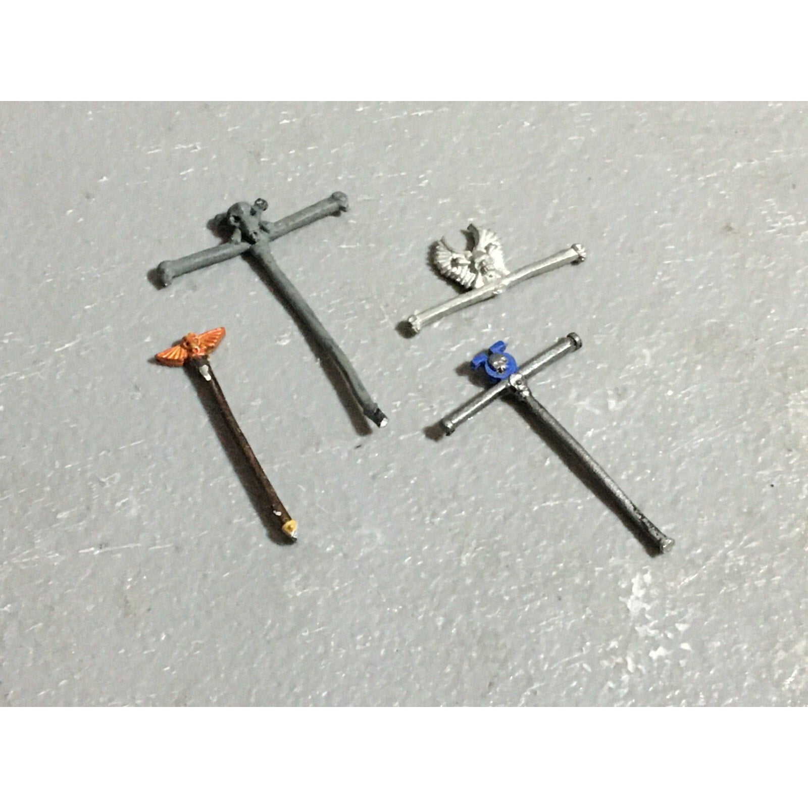 A22382 WARHAMMER 40K SPACE MARINES METAL BITS LOT BANNER POLES GAMES WORKSHOP GW