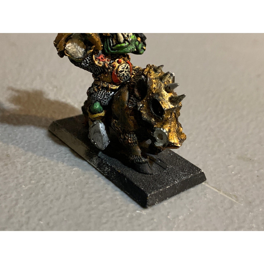 A31240 WARHAMMER FANTASY AOS METAL ORCS & GOBLINS ORC WARBOSS ON BOAR INCOMPLETE