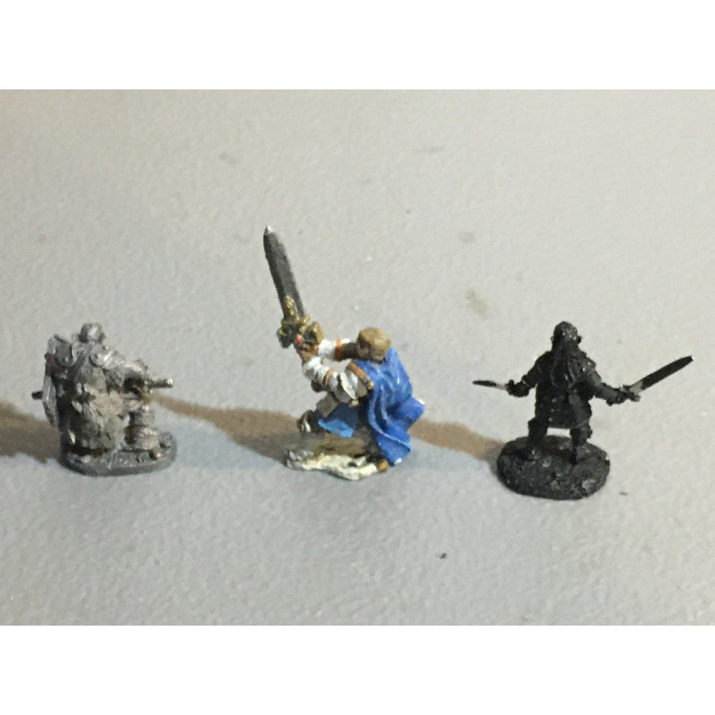 A29789 METAL MINIATURES LOT RMI UNKOWN ORC WARRIOR HUMAN KNIGHT ELF RANGER