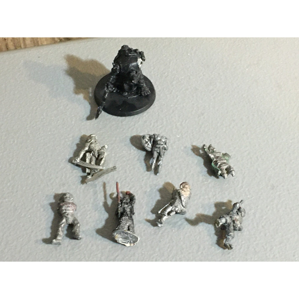 A32532 UNKNOWN METAL MINIATURES INCOMPLETE LOT HUMAN ELF WARRIOR