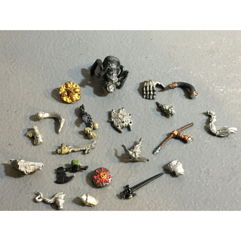 A32543 UNKNOWN MINIATURES ALL METAL BITS & INCOMPLETE LOT FANTASY
