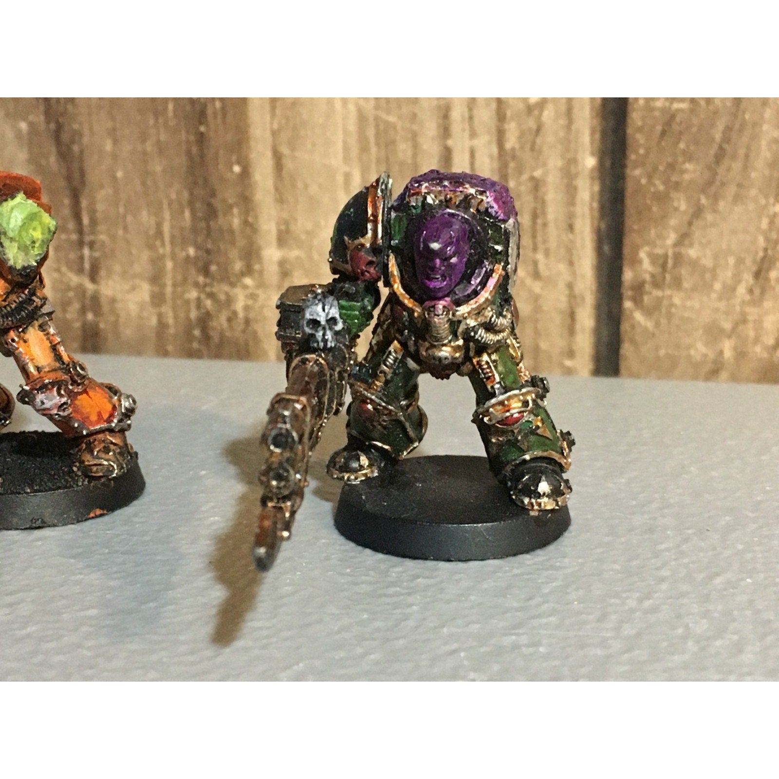 A24771 WARHAMMER 40K CHAOS SPACE MARINES METAL 2 PK TERMINATORS MISS LEFT ARMS