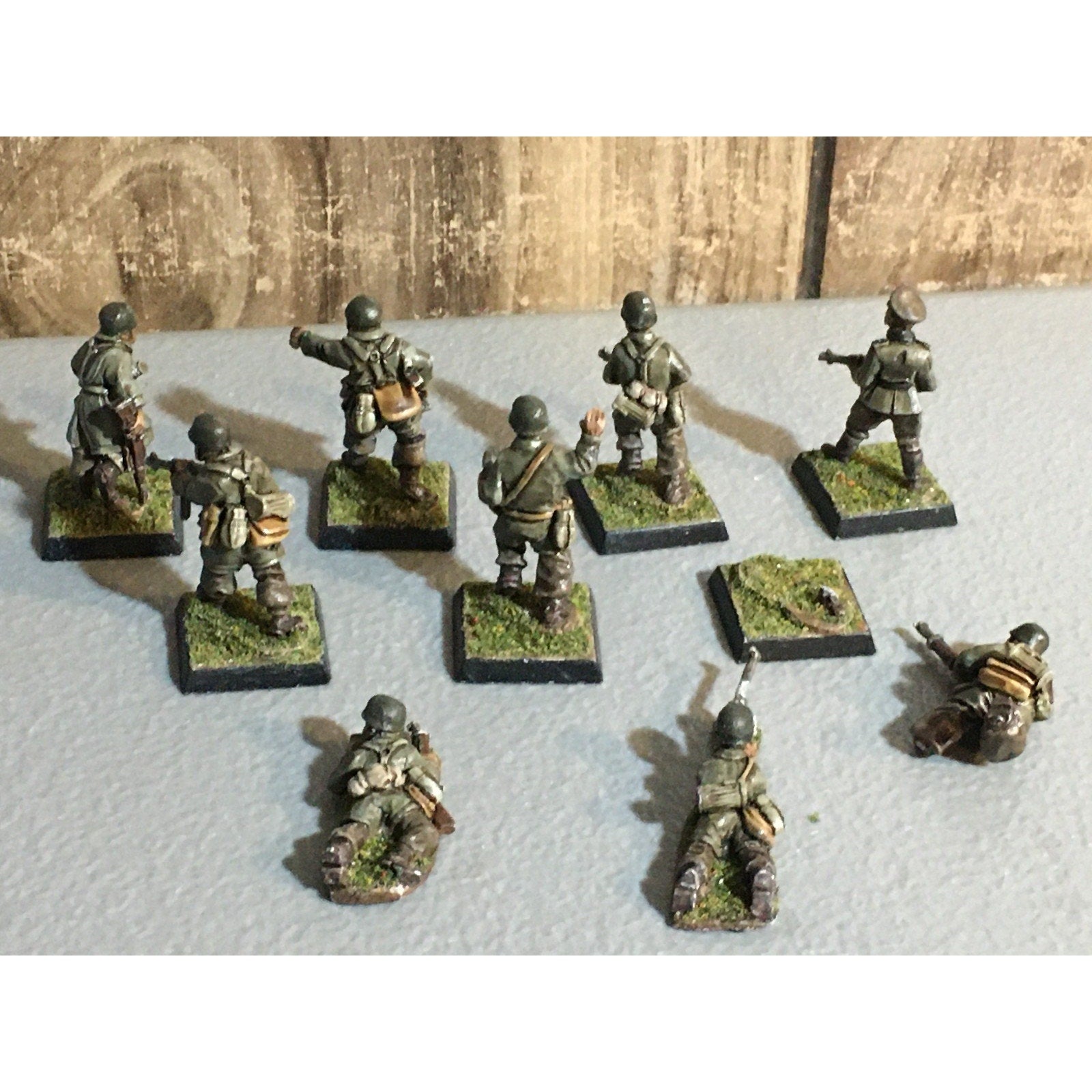 A30867 UNKNOWN METAL MINIATURES SOLDIERS INFANTRY WWII? WWI? TABLE TOP WAR GAMES