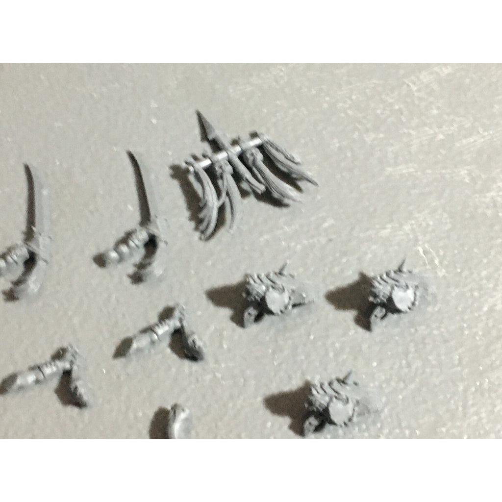 A22631 WARHAMMER FANTASY ORCS & GOBLINS BITS LOT GOBLIN WOLF RIDER ARMS GW