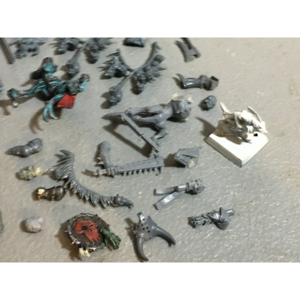 A20140 WARHAMMER AOS FANTASY BITS LOT ORCS EMPIRE CHAOS LIZARDMEN OGRE