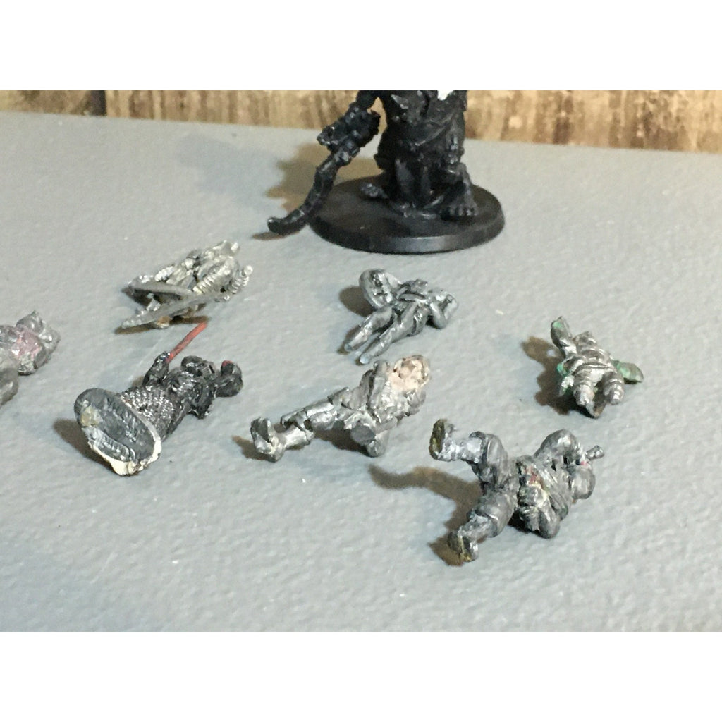 A32532 UNKNOWN METAL MINIATURES INCOMPLETE LOT HUMAN ELF WARRIOR