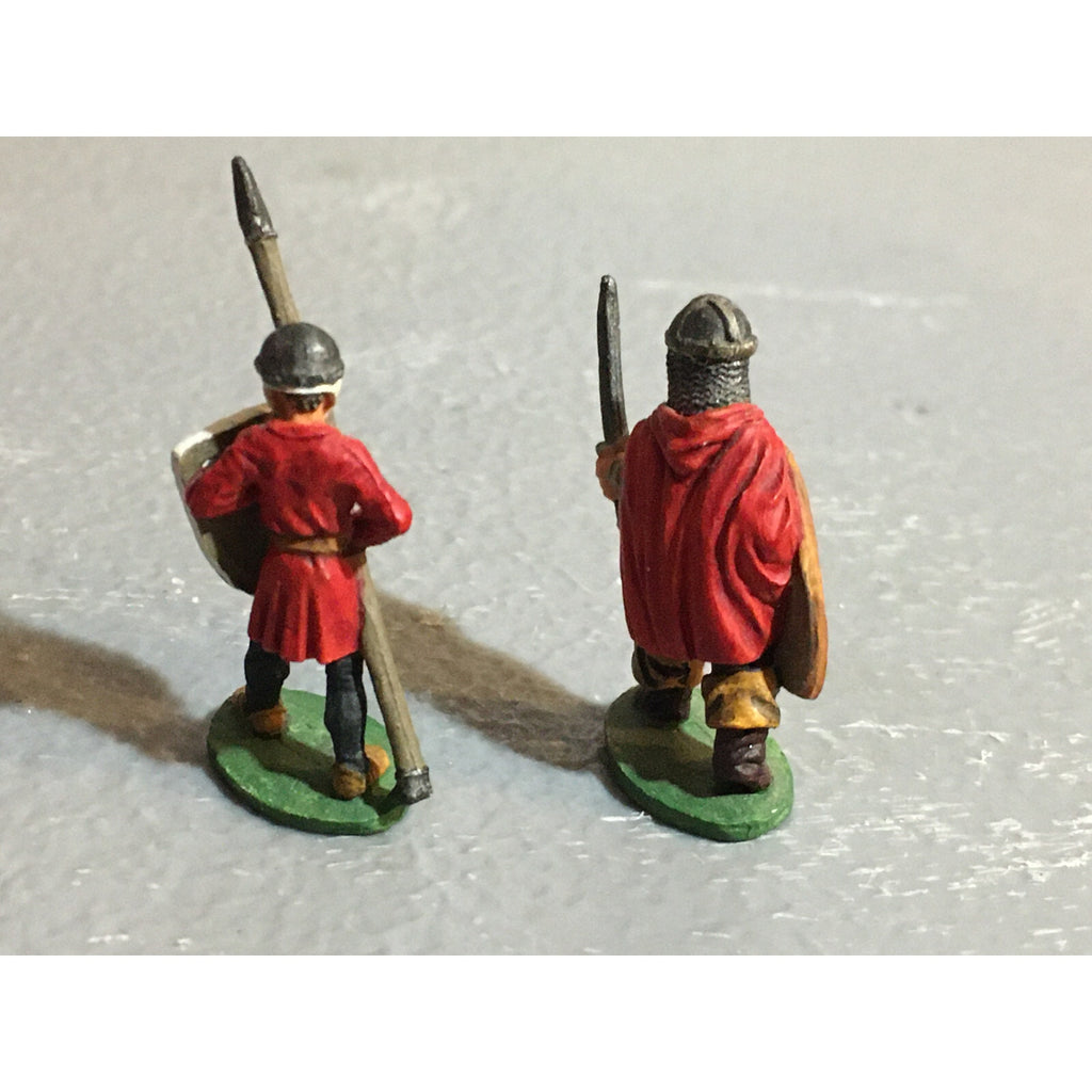 A10155 RAL PARTHA METAL OOP PAINTED MEN AT ARMS W SPEAR / SWORD & SHIELD