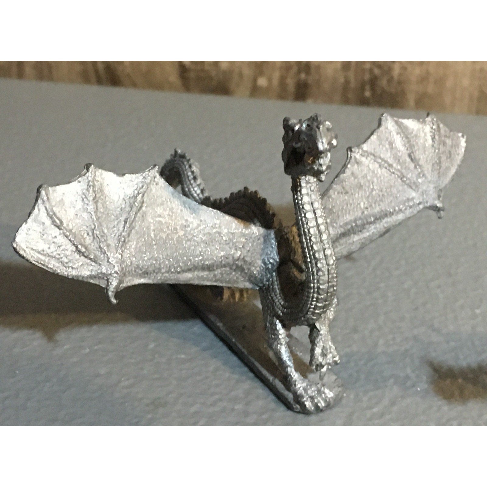 A34030 UNKNOWN METAL MINIATURES DRAGON & RIDING LIZARD TABLETOP RPG
