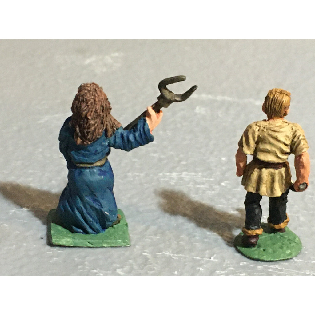 A10176 CITADEL PRE SLOTTA METAL RARE OOP HUMAN FARMERS PEASANTS 2 PK PAINTED