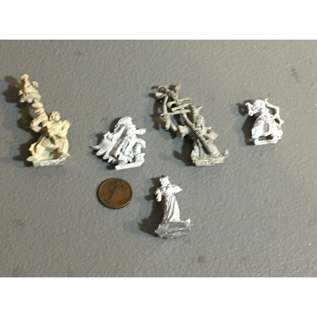 A34037 UNKNOWN METAL MINIATURES FANTASY MIXED LOT ELF WARRIOR STANDARD