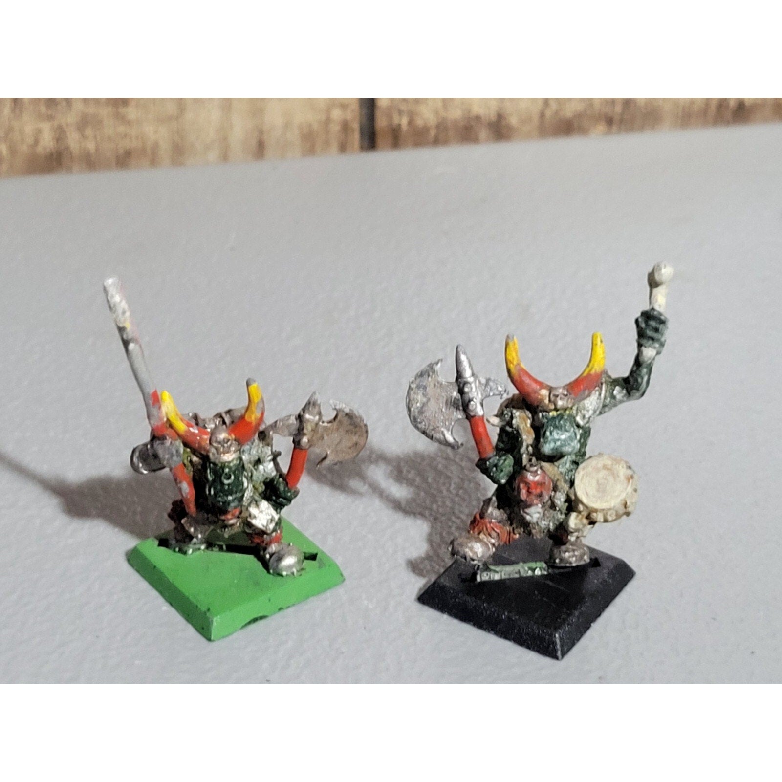 A19431 WARHAMMER FANTASY ORCS & GOBLINS METAL BLACK ORC MUSICIAN STANDARD NO TOP