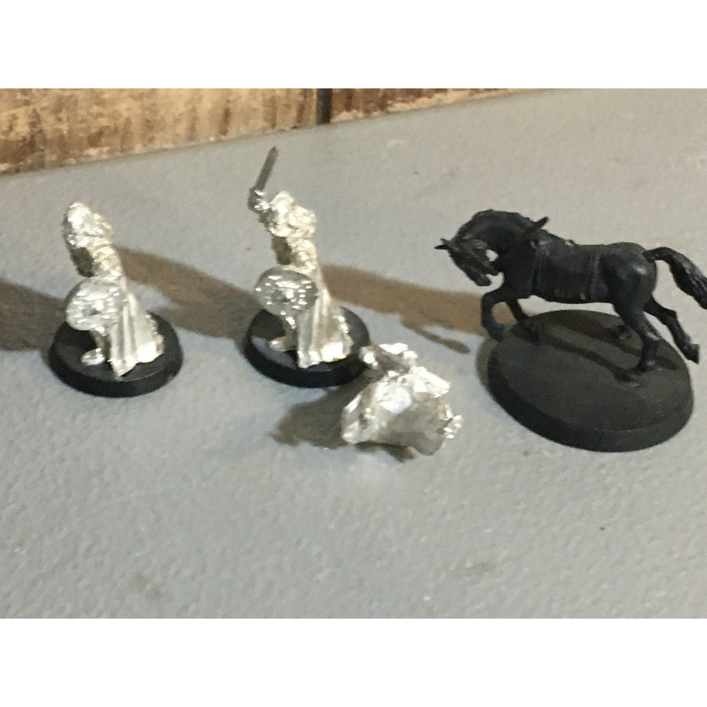 A30408 LOTR LORD RINGS GAMES WORKSHOP METAL ROHAN RIDER & ROYAL GUARD MISS 1 ARM