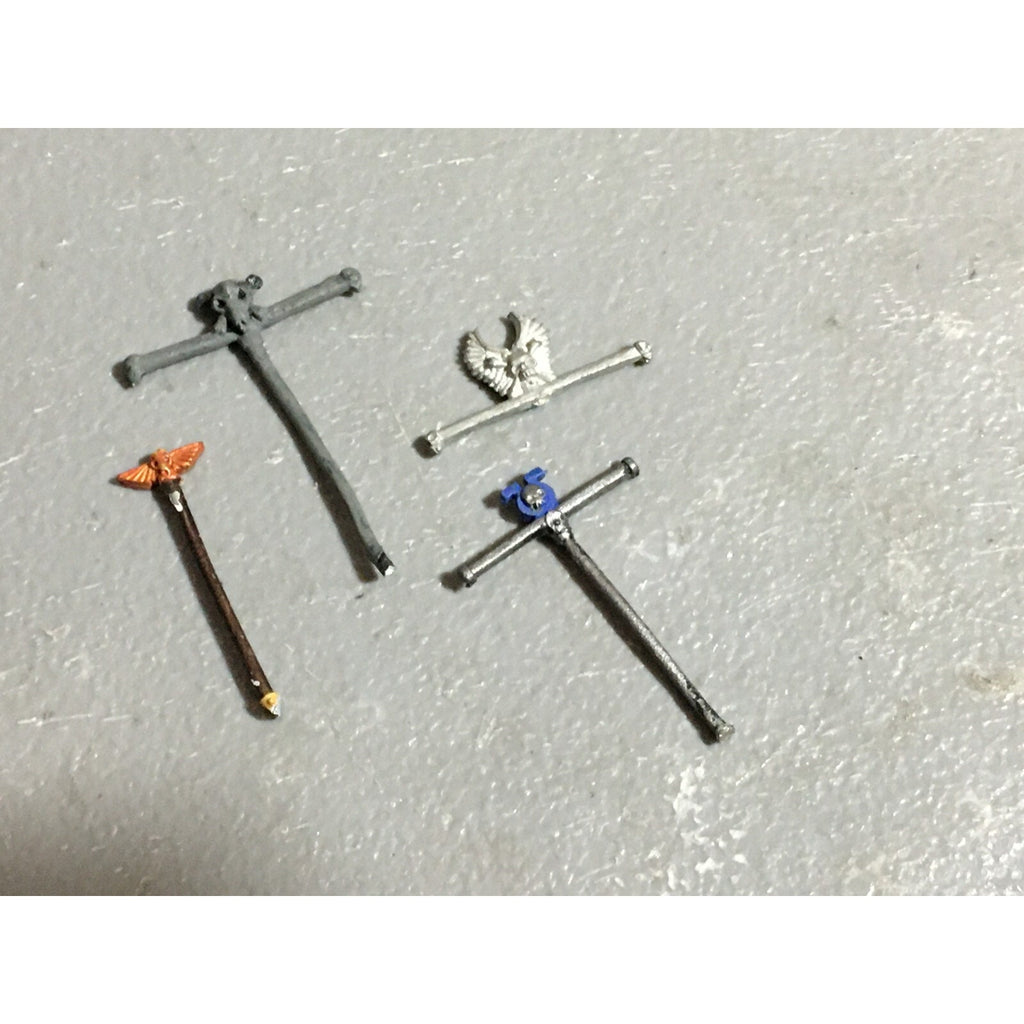 A22382 WARHAMMER 40K SPACE MARINES METAL BITS LOT BANNER POLES GAMES WORKSHOP GW