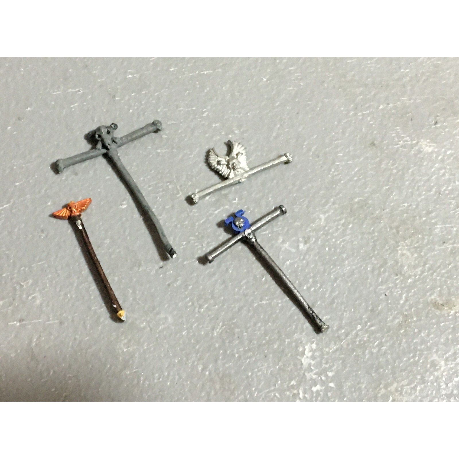 A22382 WARHAMMER 40K SPACE MARINES METAL BITS LOT BANNER POLES GAMES WORKSHOP GW