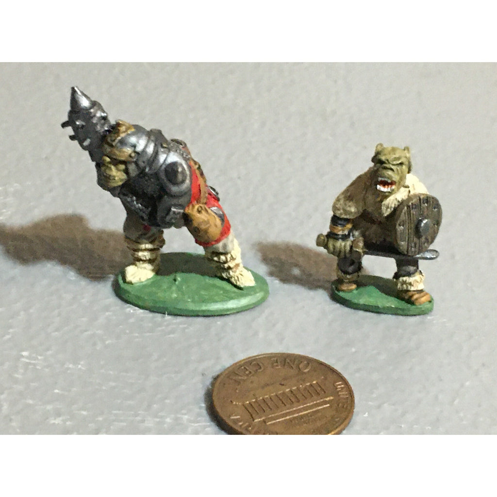 A10084 CITADEL PRE SLOTTA METAL RARE OOP ORC WARRIORS 2 PK WARHAMMER PAINTED