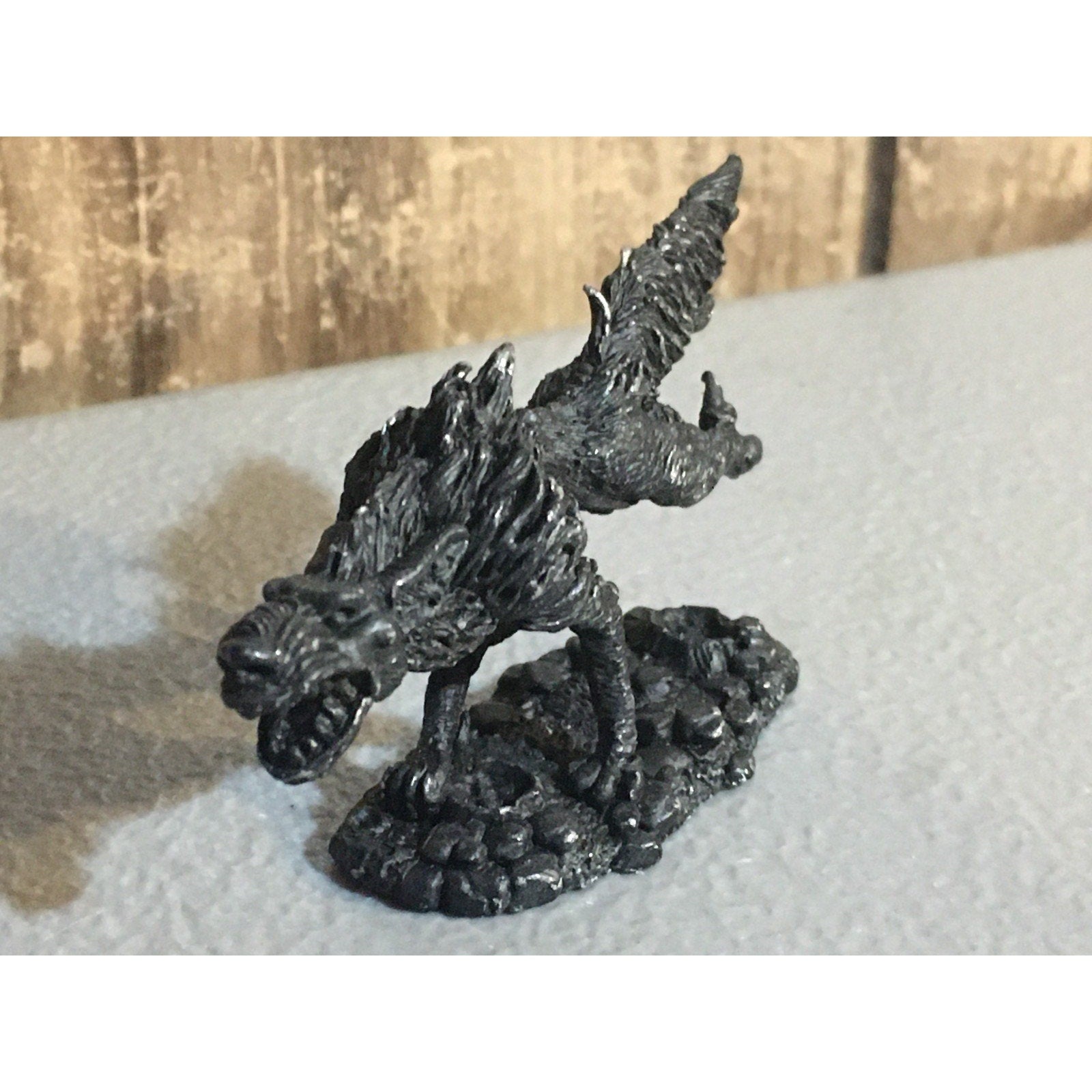 A34017 UNKNOWN METAL MINIATURE D&D DIRE WOLF DUNGEONS & DRAGONS RPG TABLETOP