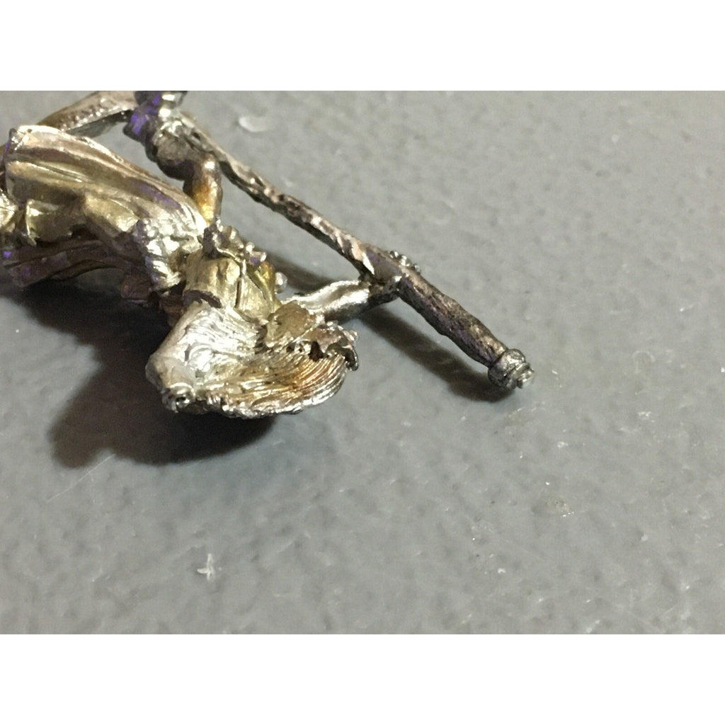 A22128 WARHAMMER FANTASY DARK ELVES METAL SORCERER OOP MISS STAFF TOP & HAND GW