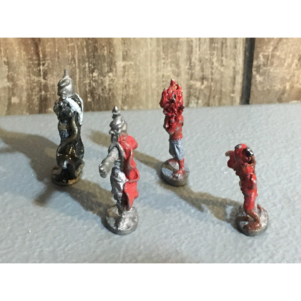 A32862 TSR METAL MINIATURES UNKNOWN HUMAN 4 PK KNIGHT NINJA WARRIOR