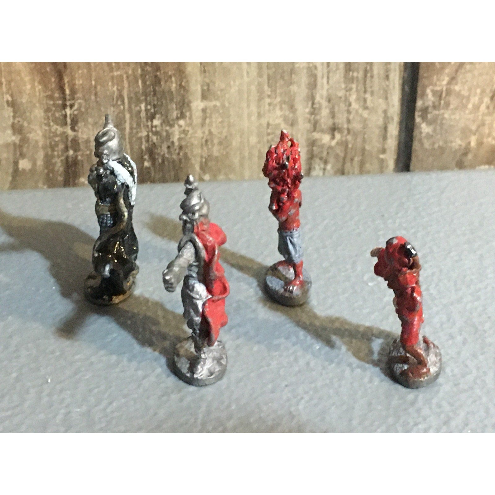 A32862 TSR METAL MINIATURES UNKNOWN HUMAN 4 PK KNIGHT NINJA WARRIOR