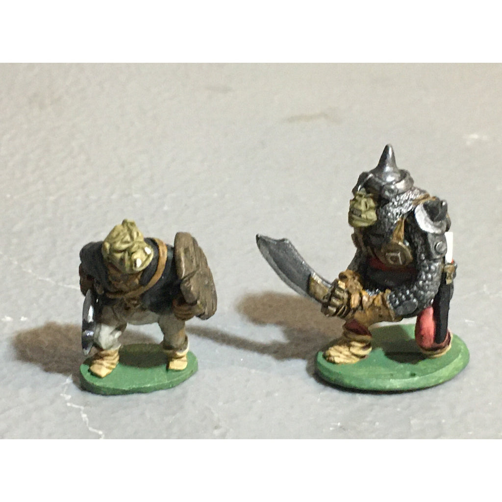 A10082 CITADEL PRE SLOTTA METAL RARE OOP ORC WARRIORS 2 PK WARHAMMER PAINTED