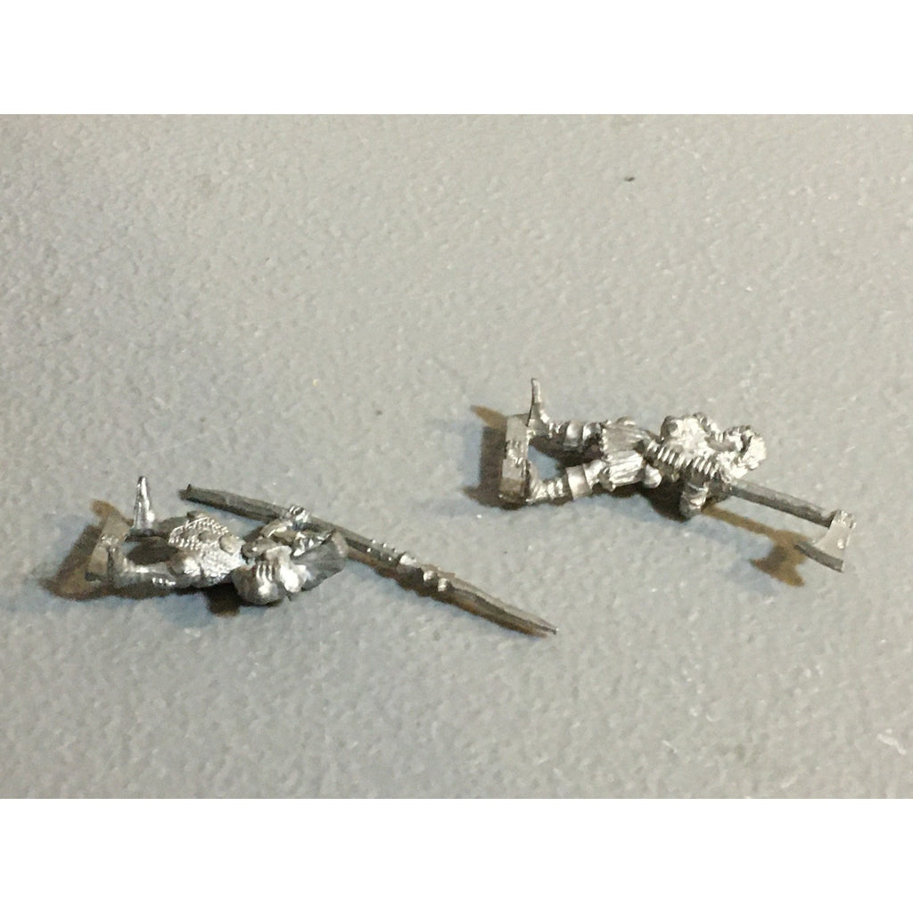 A33781 WARHAMMER CITADEL FANTASY WOOD ELVES METAL 1987 2 PK AXE SPEAR GW