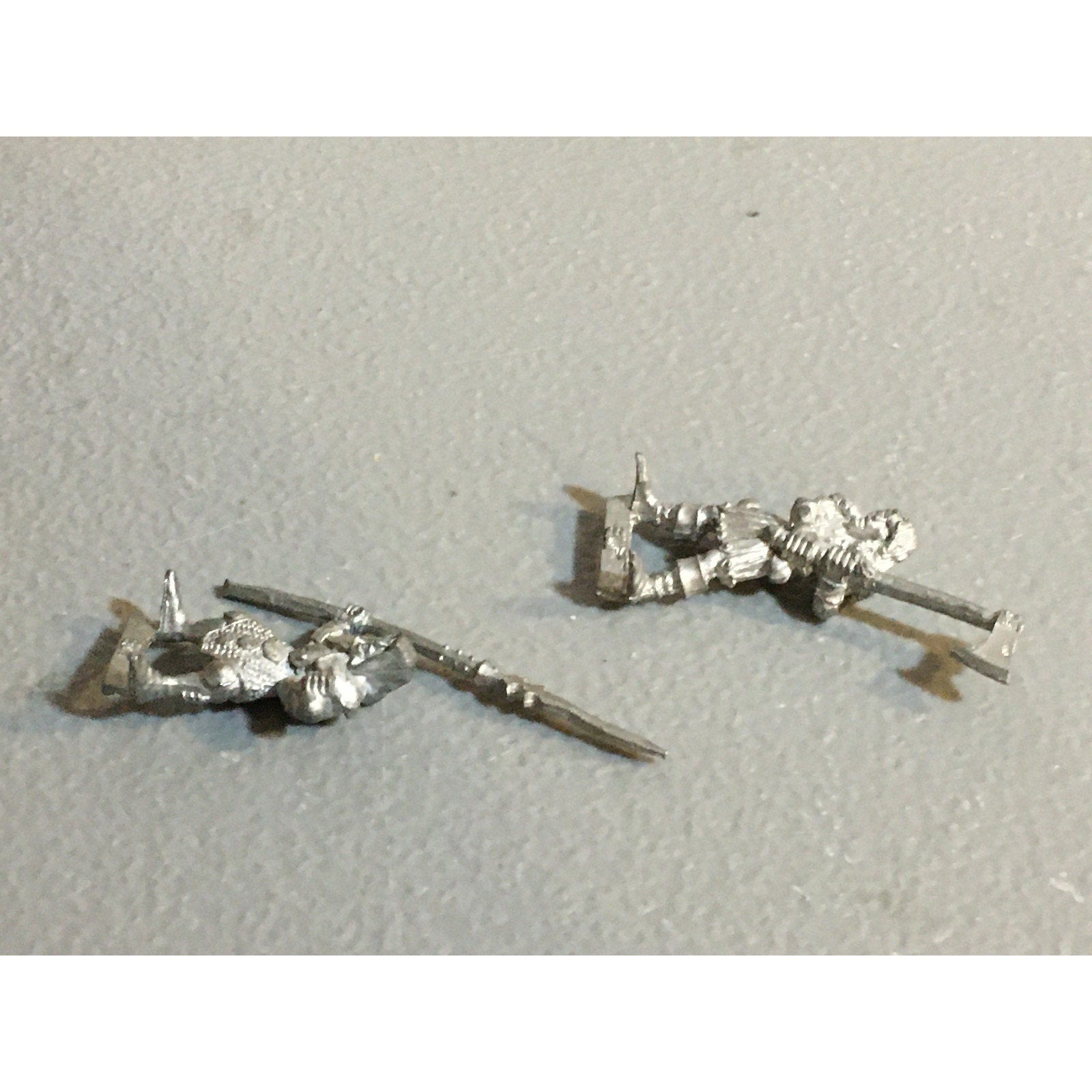 A33781 WARHAMMER CITADEL FANTASY WOOD ELVES METAL 1987 2 PK AXE SPEAR GW