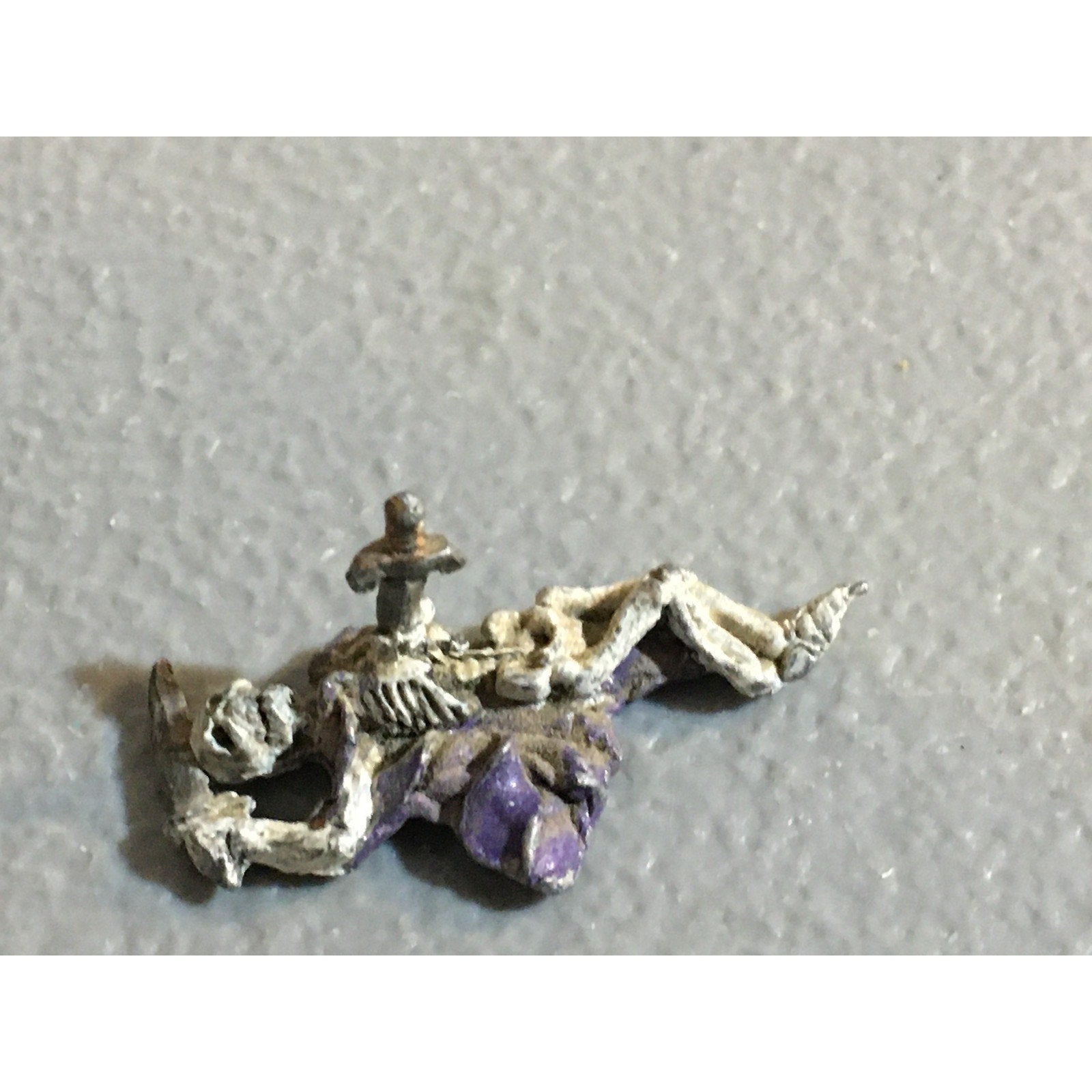 A32526 UNKNOWN METAL MINIATURES SKELETON LOT 6 PK WARRIOR CASUALTY
