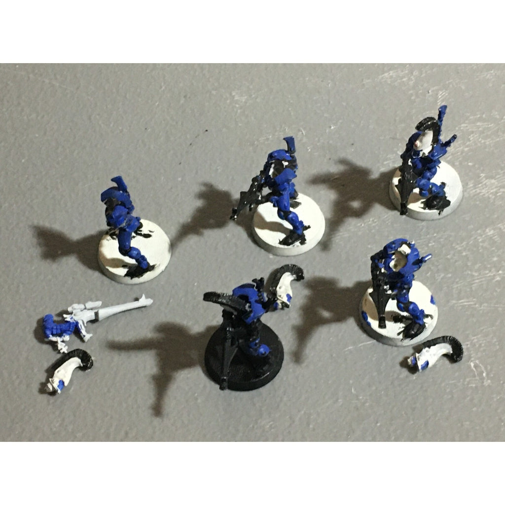 A22117 WARHAMMER 40K ELDAR CRAFTWORLDS DIRE AVENGERS METAL HEADS MISS 1 ARM GW