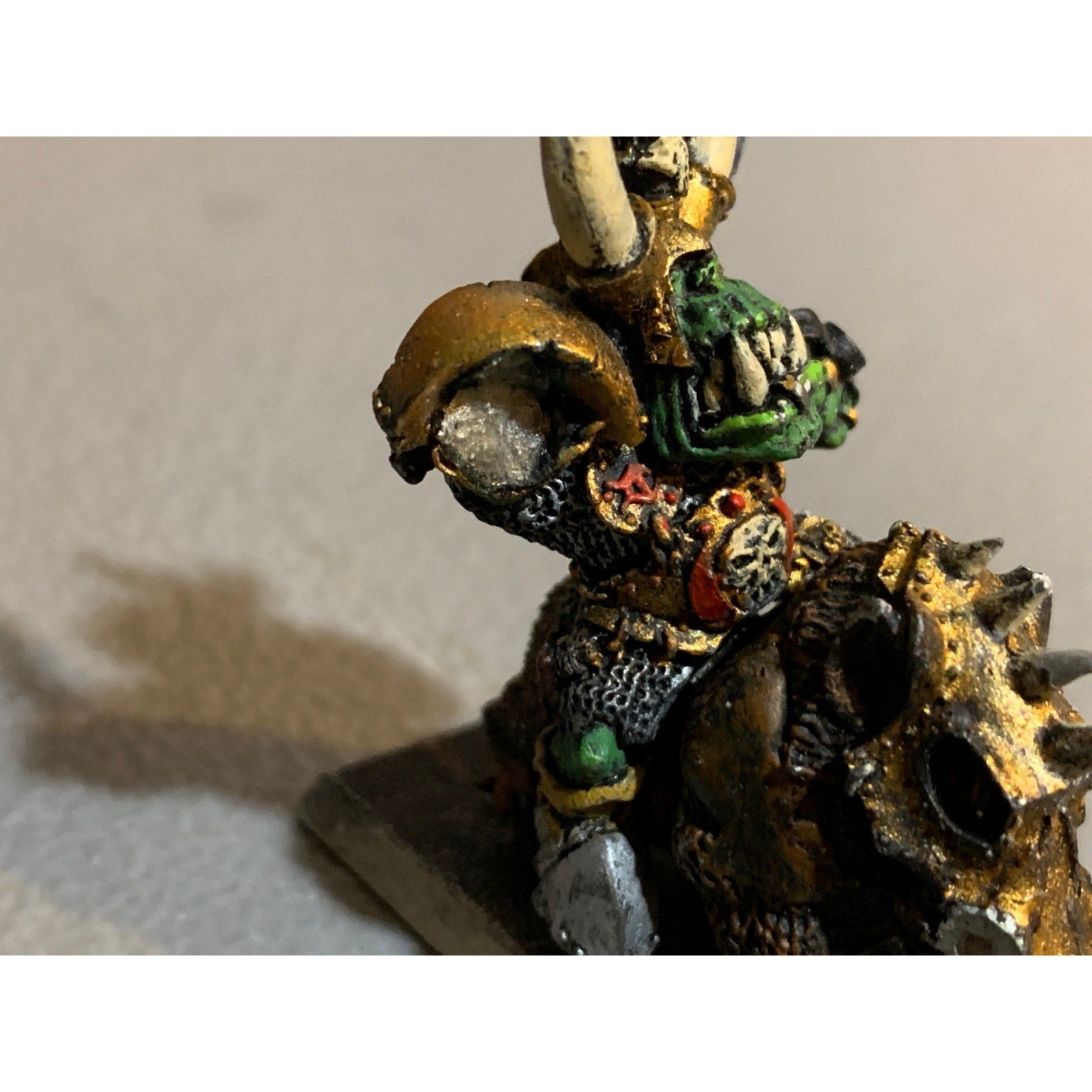 A31240 WARHAMMER FANTASY AOS METAL ORCS & GOBLINS ORC WARBOSS ON BOAR INCOMPLETE
