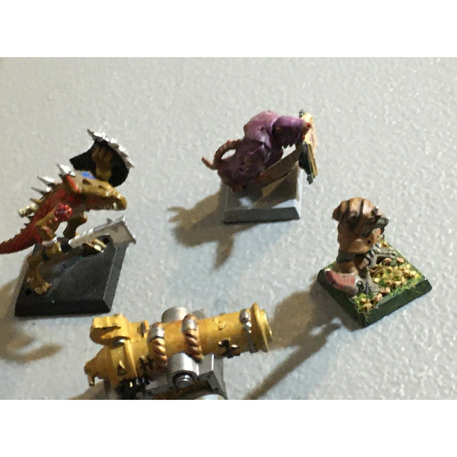A32513 WARHAMMER FANTASY MIXED LOT LIZARDMEN SAURUS SKAVEN DWARF CANNON GW