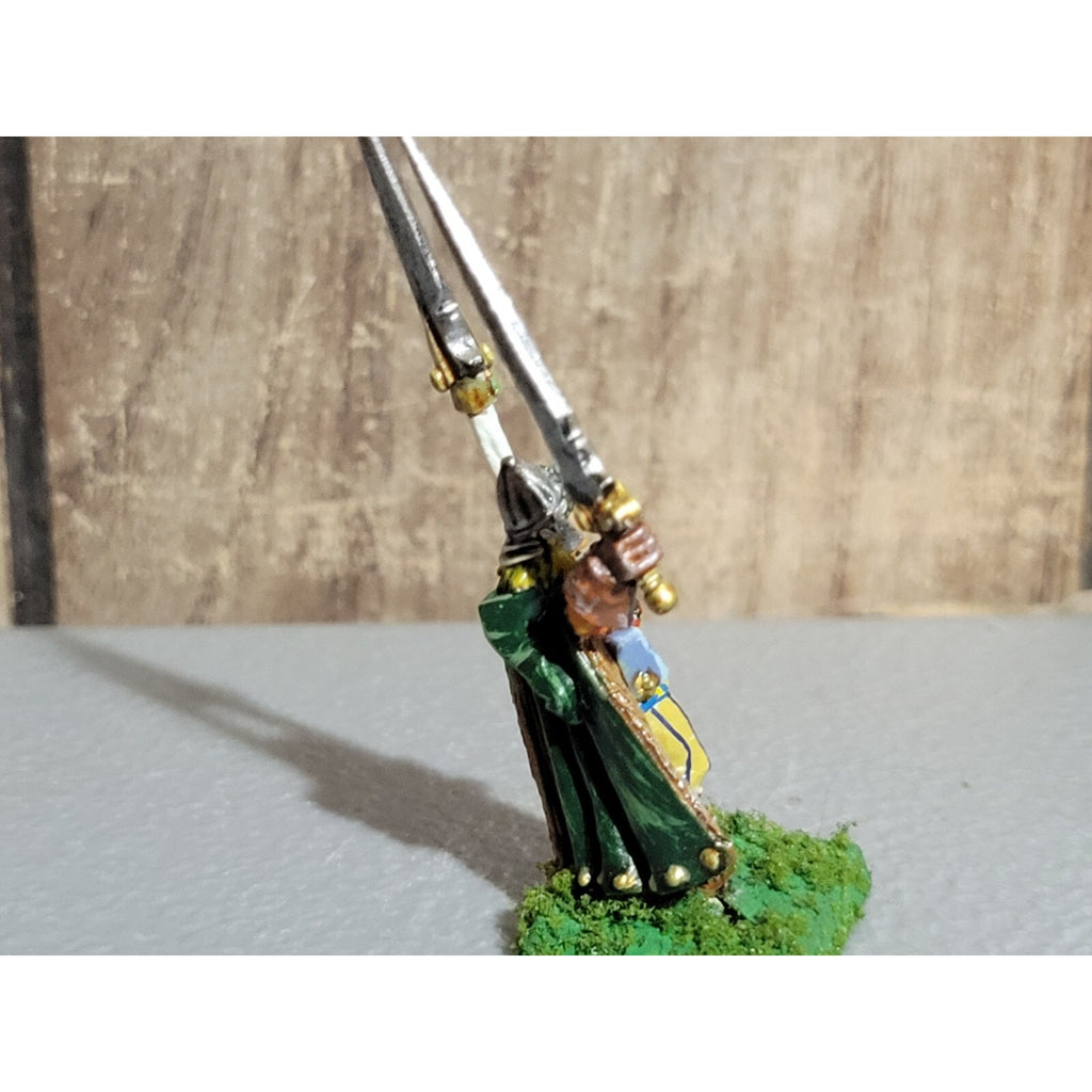 A18765 WARHAMMER FANTASY MARAUDER METAL WOOD ELVES WARRIOR CHAMPION SWORD SPEAR
