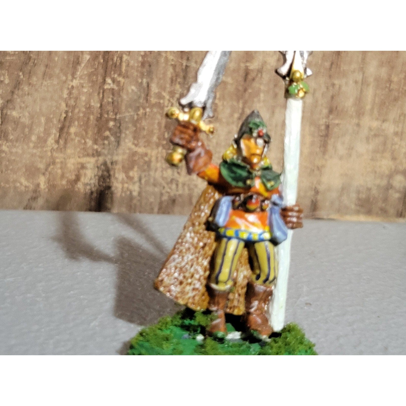 A18765 WARHAMMER FANTASY MARAUDER METAL WOOD ELVES WARRIOR CHAMPION SWORD SPEAR