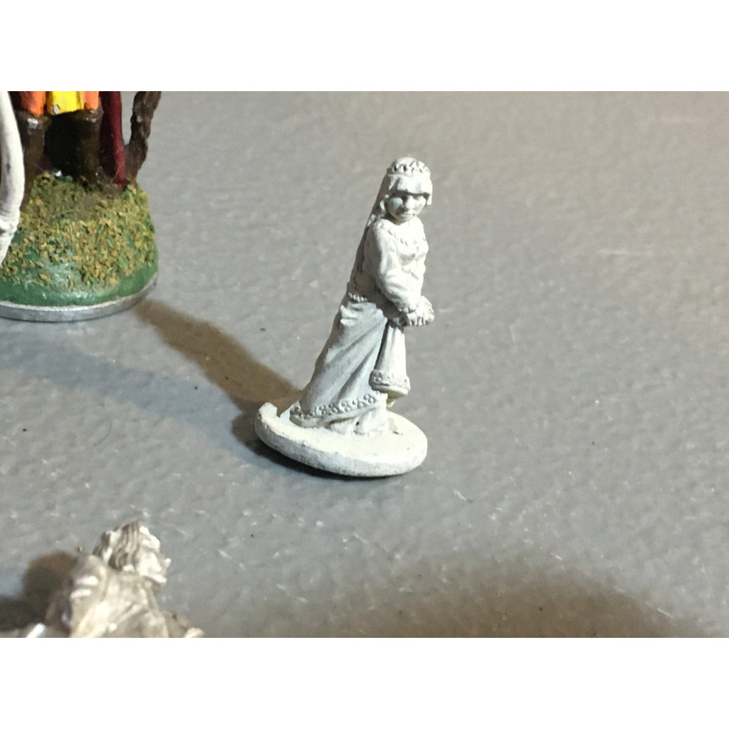 A34022 UNKNOWN METAL MINIATURES MIXED HUMAN MAGE FEMALE TABLETOP RPG