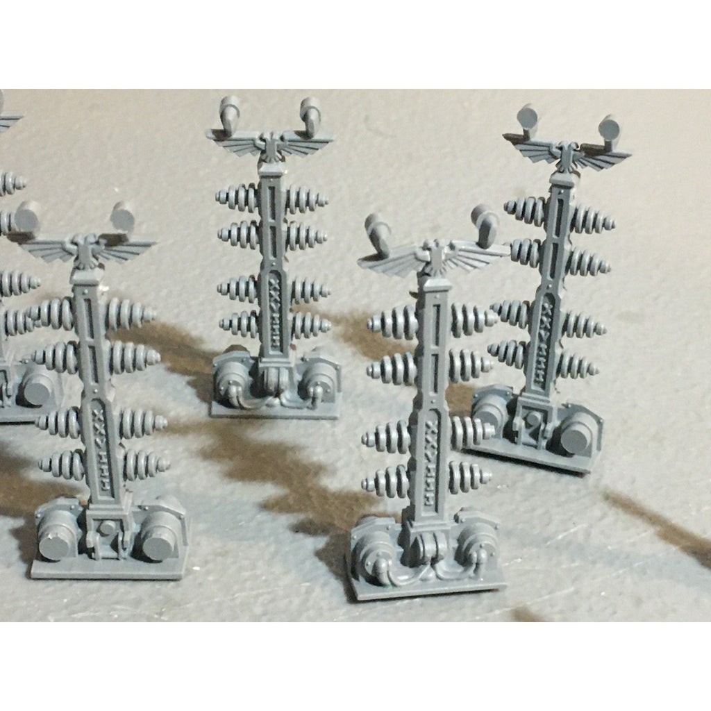 A24507 WARHAMMER 40K SPACE MARINES ENERGY PYLONS 6X + 3 TELEPORT BEACONS GW