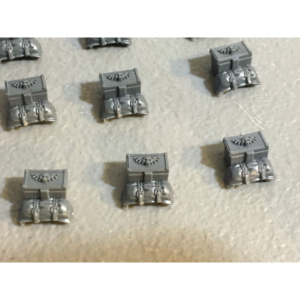 A29399 WARHAMMER 40K SPACE MARINES DARK ANGELS RAVENWING BIKE SADDLEBAG BITS LOT