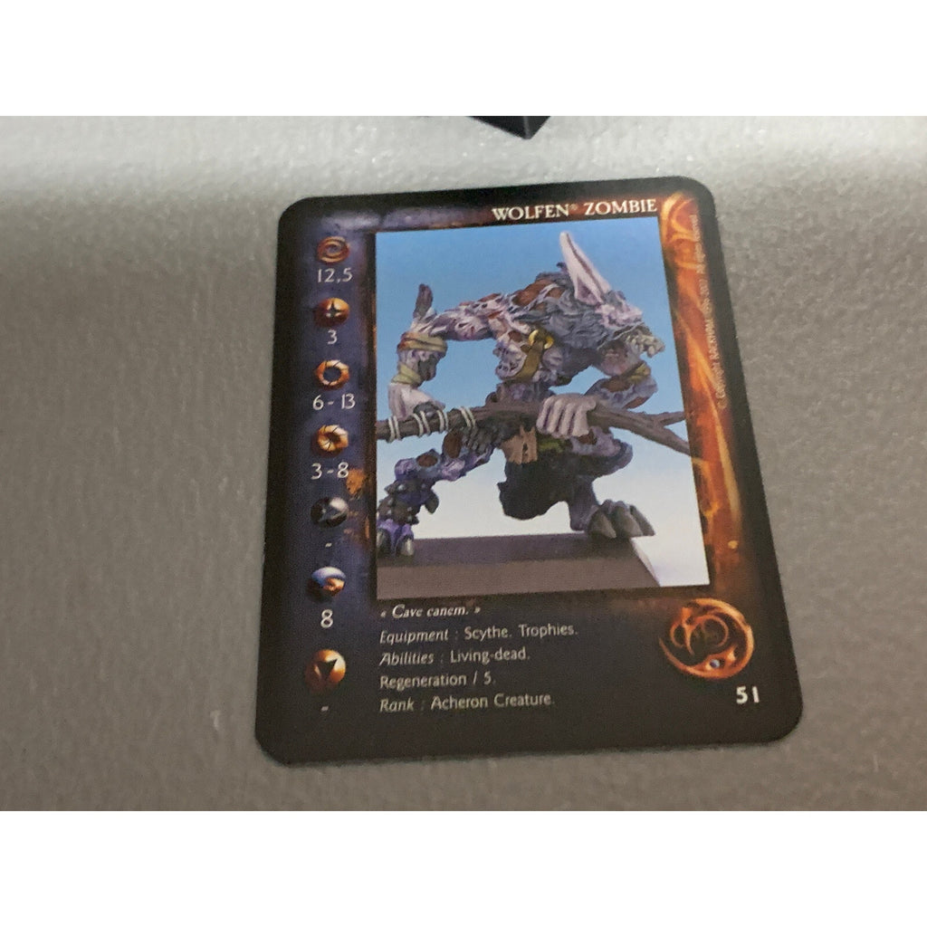 A16411 RACKHAM CONFRONTATION METAL OOP WOLFEN ZOMBIE W CARD