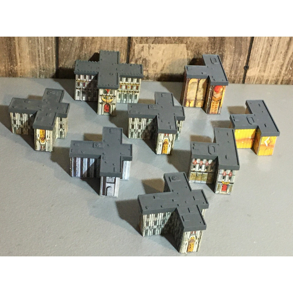 A31677 WARHAMMER EPIC 40K TERRAIN BUILDINGS PLASTIC & CARDSTOCK 8 PK