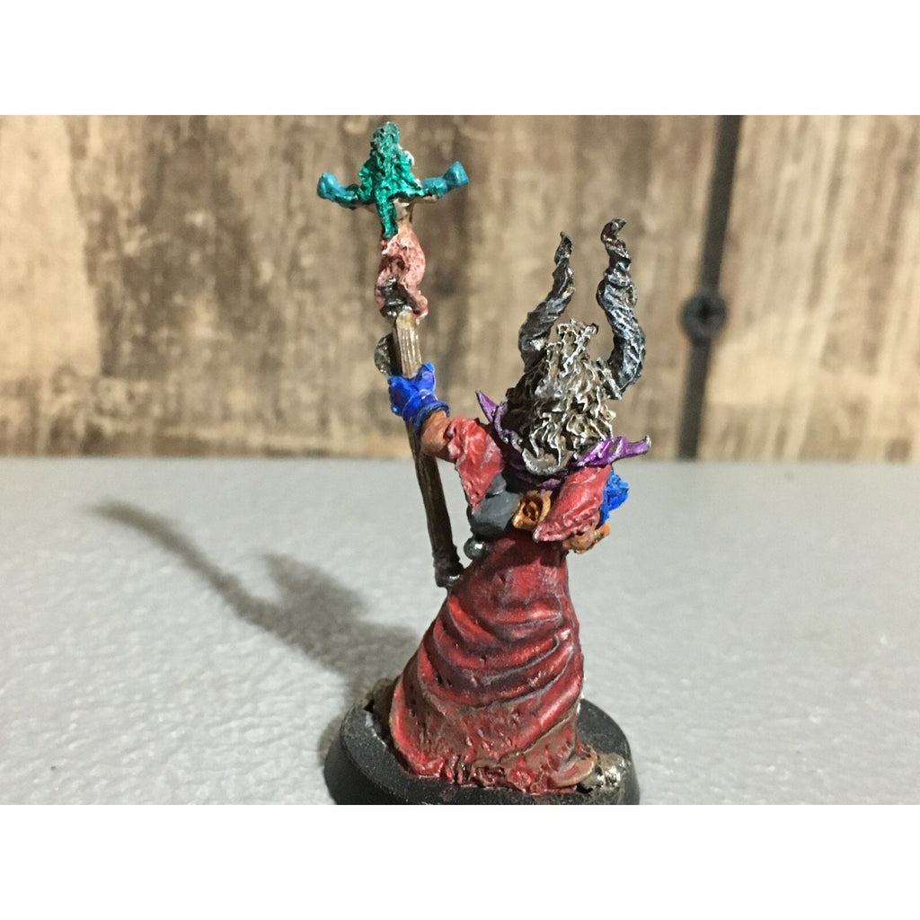 A19734 WARHAMMER FANTASY CHAOS MORTALS SORCERER CH5 SLAGROTH VILE STAFF METAL