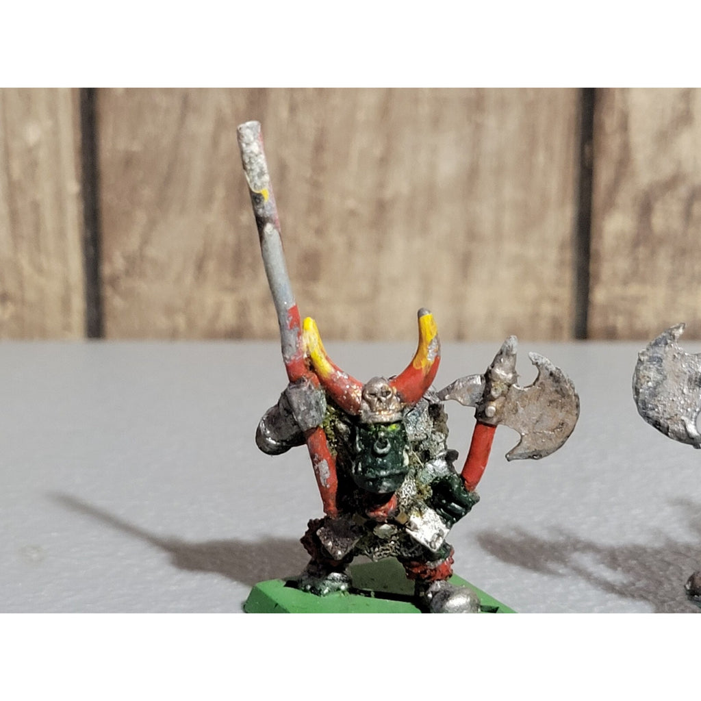 A19431 WARHAMMER FANTASY ORCS & GOBLINS METAL BLACK ORC MUSICIAN STANDARD NO TOP