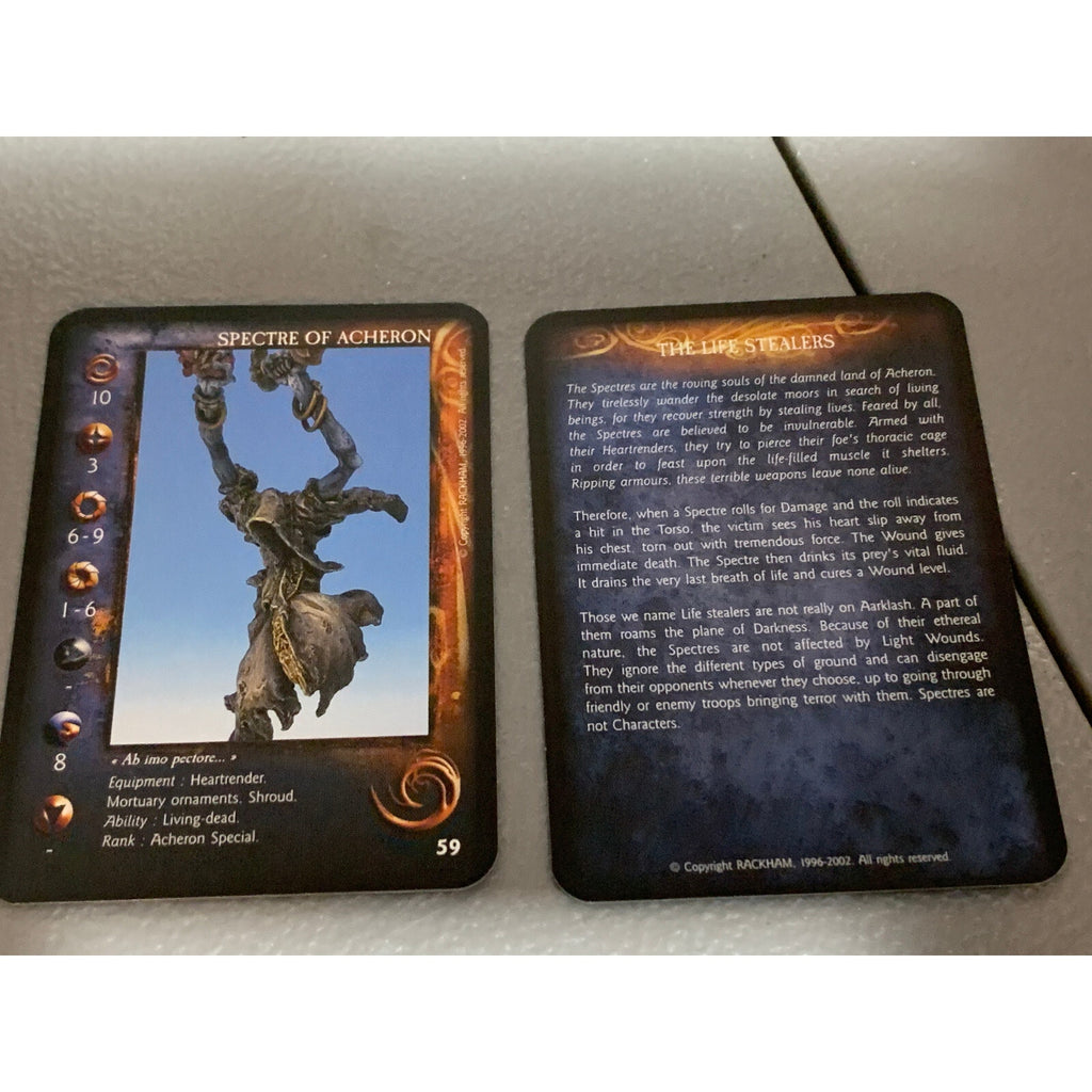 A16414 RACKHAM CONFRONTATION METAL OOP SPECTRE OF ACHERON W CARD