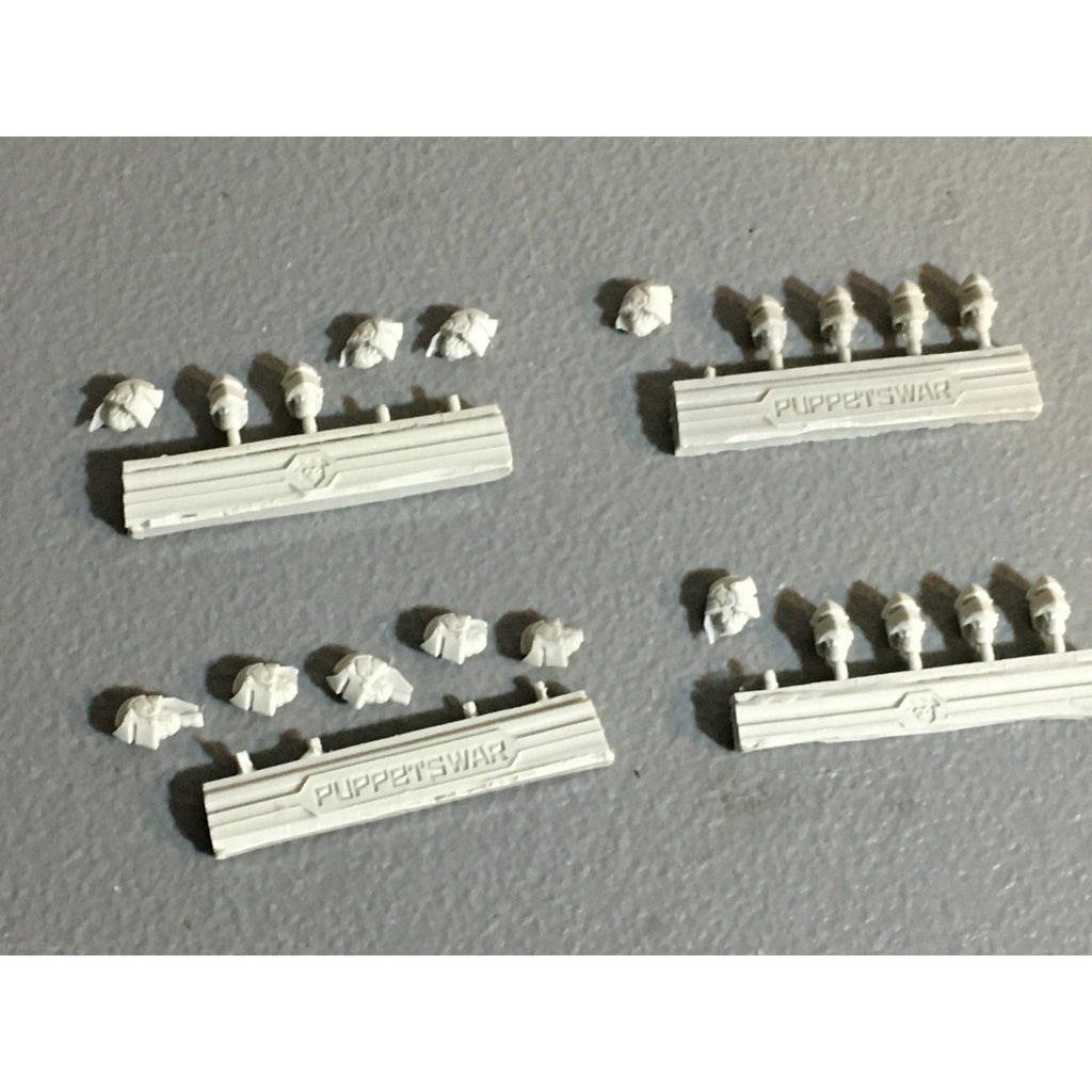 A32538 PUPPETSWAR MINIATURES PLASTIC FANTASY KNIGHTS HEADS BITS PACK LOT
