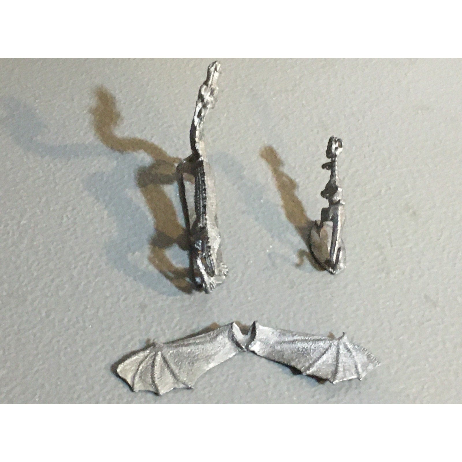 A34030 UNKNOWN METAL MINIATURES DRAGON & RIDING LIZARD TABLETOP RPG