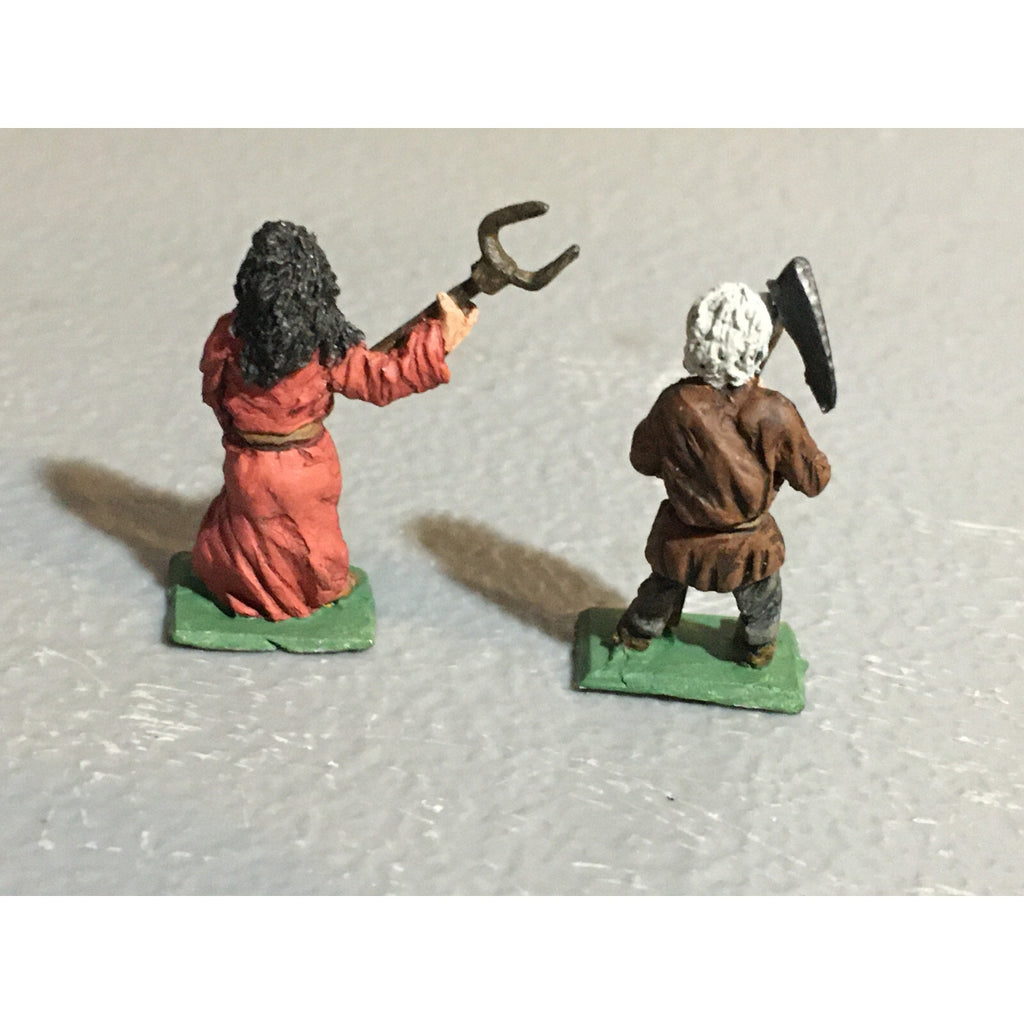 A10175 CITADEL PRE SLOTTA METAL RARE OOP HUMAN FARMERS PEASANTS 2 PK PAINTED