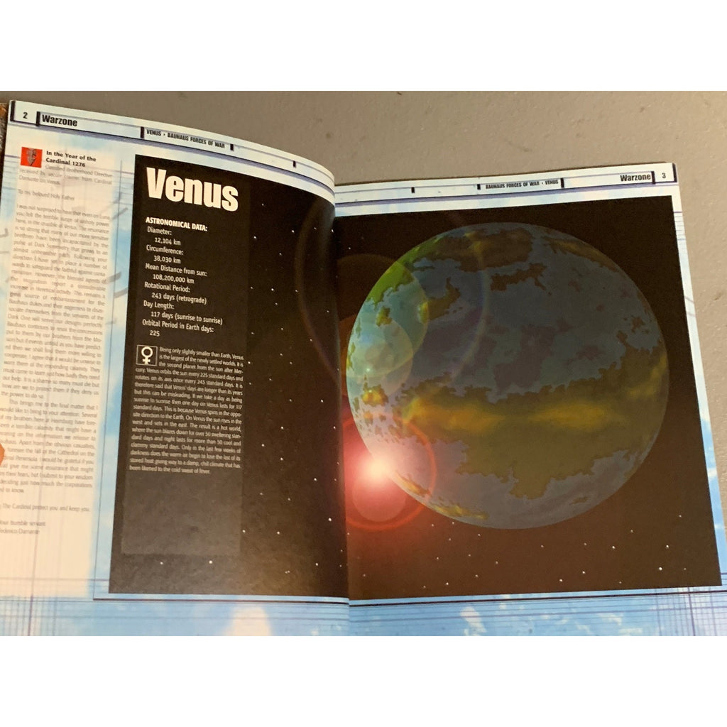 A31652 WARZONE MUTANT CHRON HHG ARMY BOOK PLAYED VENUS BAUHAUS FORCES OF WAR