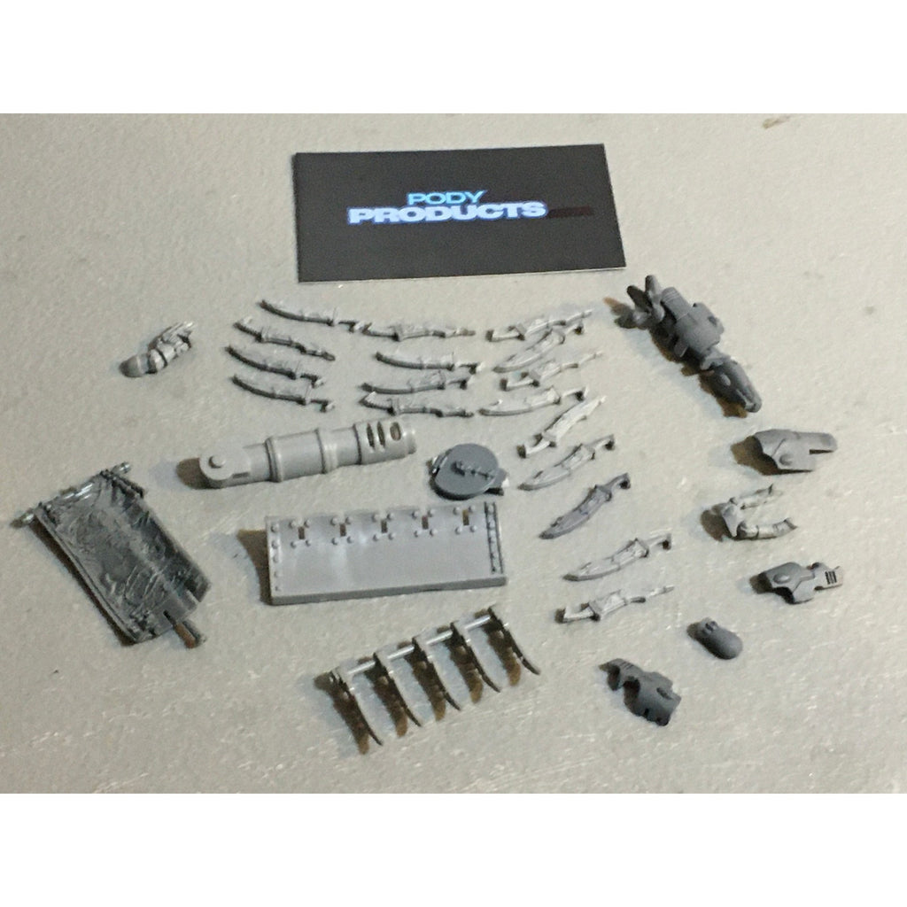 A33594 WARHAMMER 40K MIXED BITS LOT ELDAR CHAOS SWORD DOZER BANNER GW