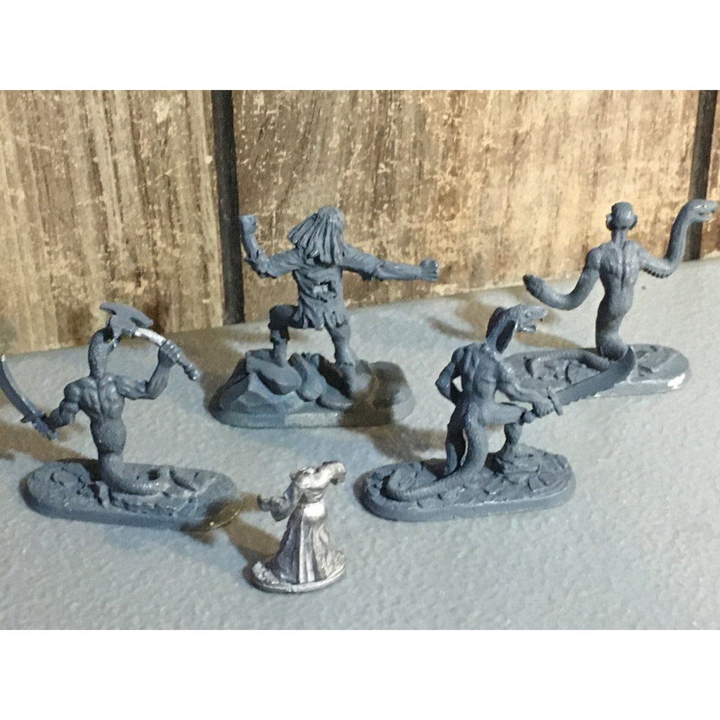 A32869 RAL PARTHA METAL MINIATURES 4 PK NAGA GIANT + INC WOMAN TABLETOP