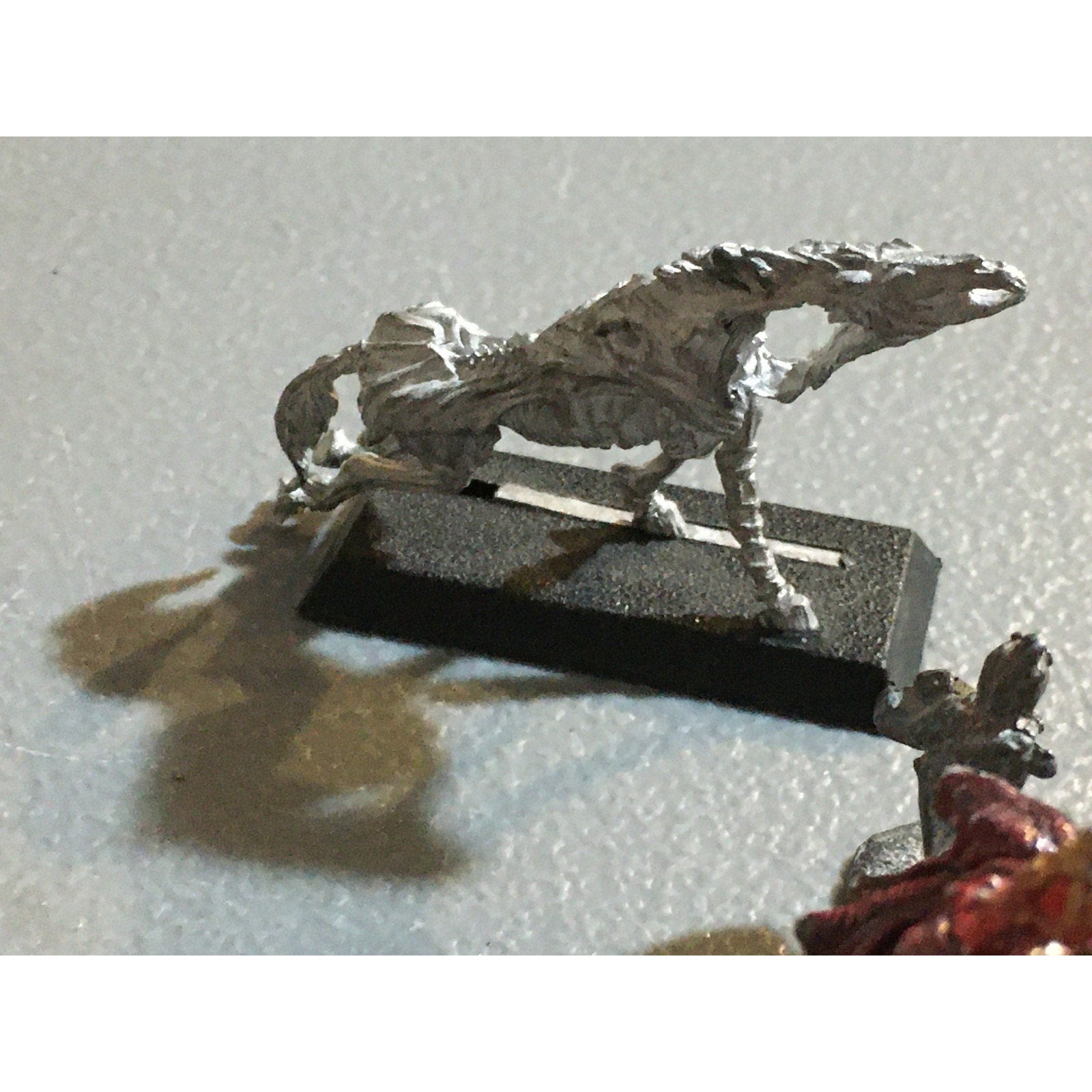 A32508 UNKNOWN METAL MINIATURES LOT UNDEAD SKELETON WARRIOR HORSE