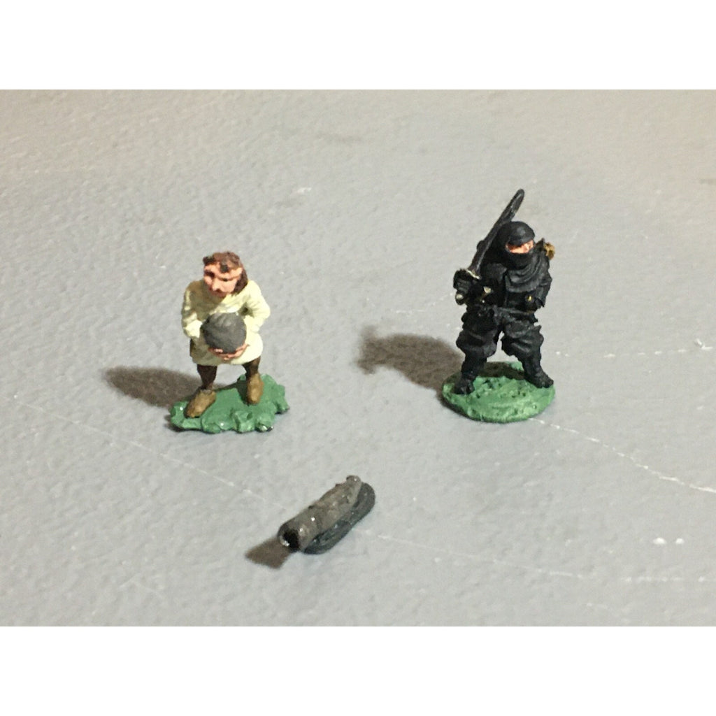 A10188 CITADEL PRE SLOTTA METAL RARE OOP PAINTED NINJA & CANNONEER