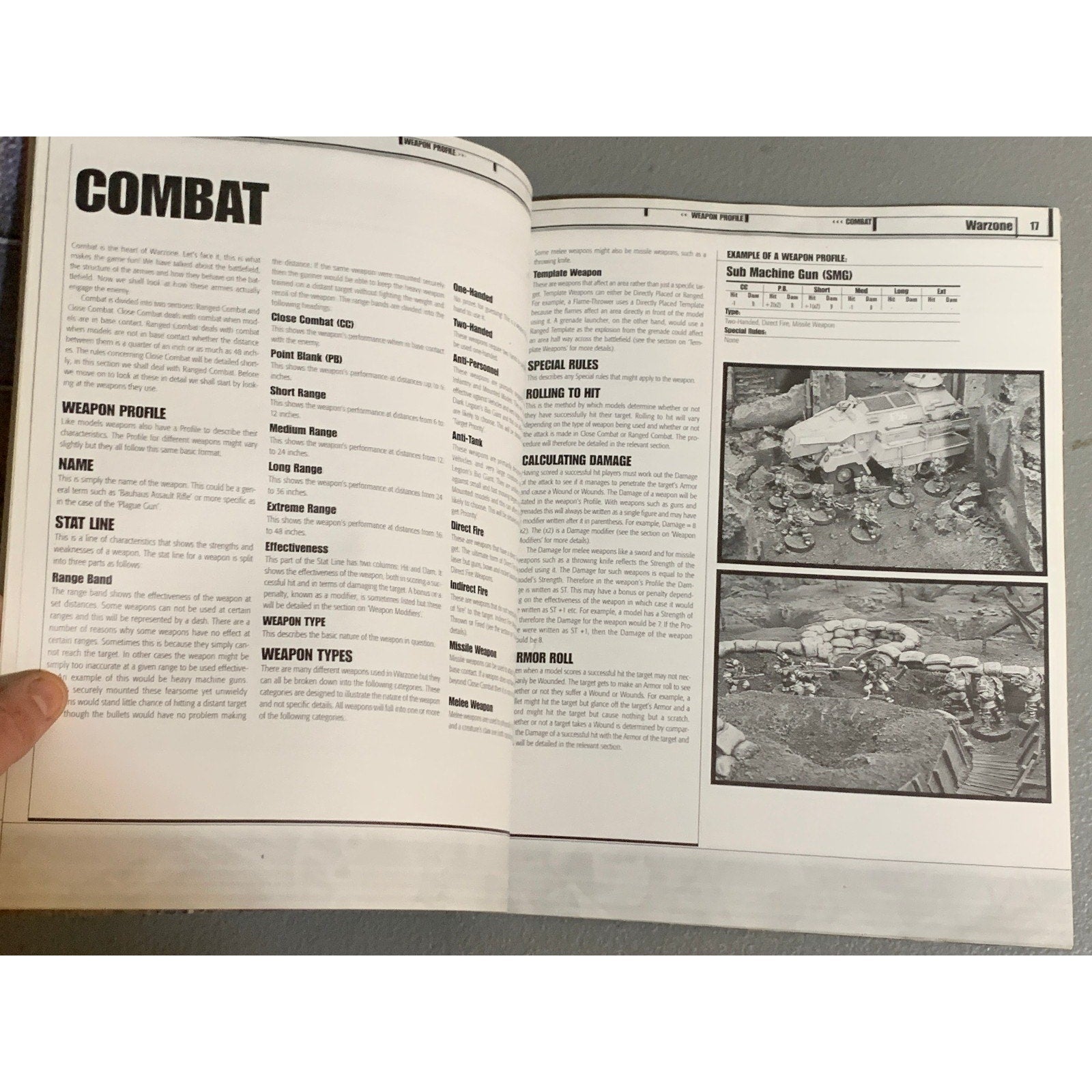 A31657 WARZONE MUTANT CHRON HHG HEARTBREAKER ARMY BOOK PLAYED THE RULES OF WAR